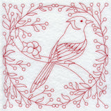 Blue Jay and Berries (Redwork)