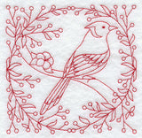 Blue Jay and Berries (Redwork)