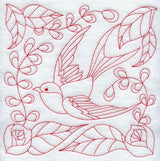 Garden Sparrow (Redwork)