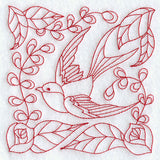 Garden Sparrow (Redwork)