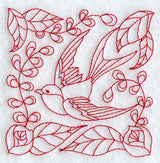 Garden Sparrow (Redwork)
