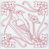 Woodpecker Flourish (Redwork)