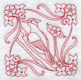 Woodpecker Flourish (Redwork)