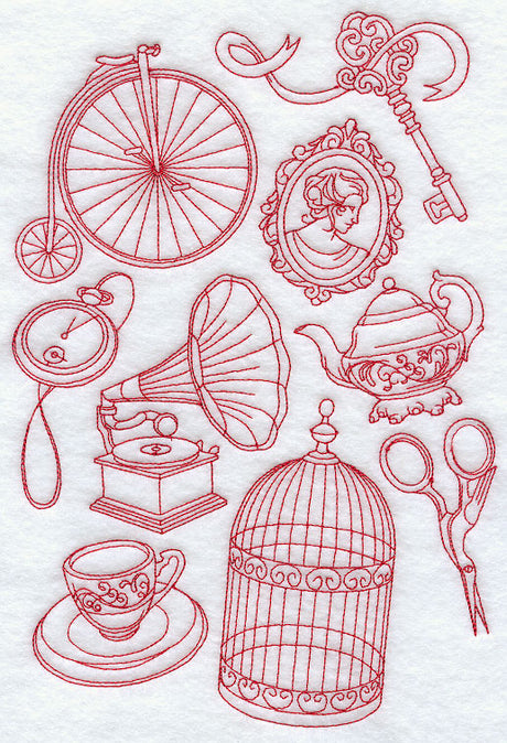 Victorian Medley (Redwork)