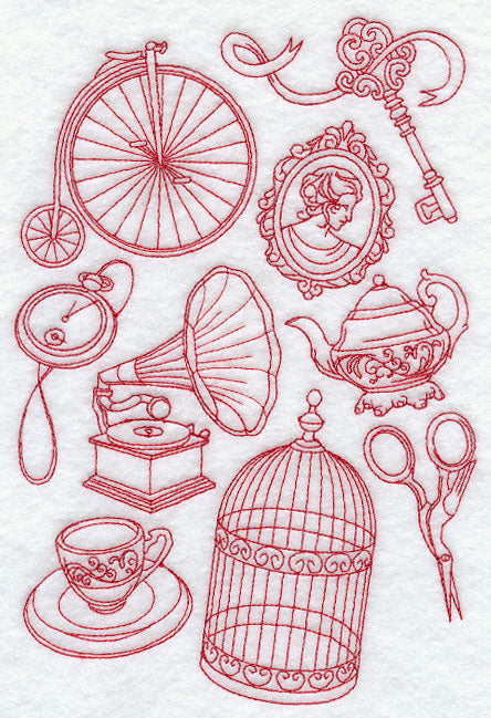 Victorian Medley (Redwork)