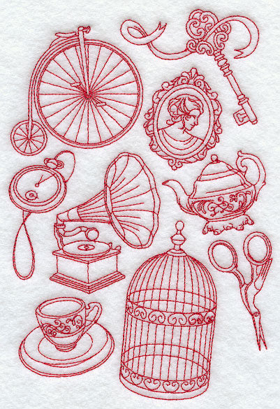 Victorian Medley (Redwork)