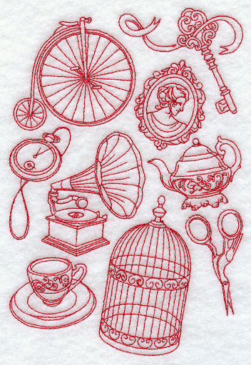 Victorian Medley (Redwork)