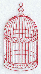 Victorian Birdcage (Redwork)