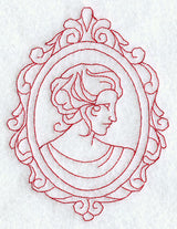 Victorian Cameo (Redwork)