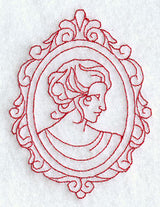 Victorian Cameo (Redwork)