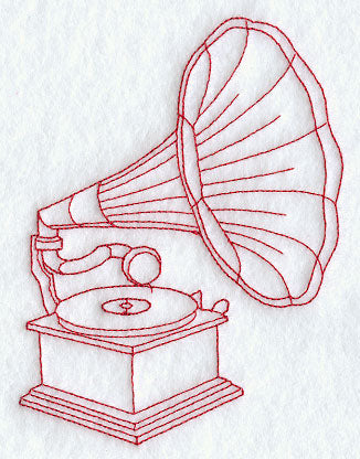 Gramophone (Redwork)