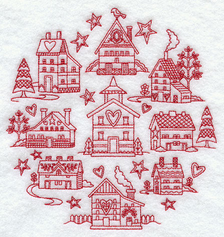 Saltbox Medley (Redwork)