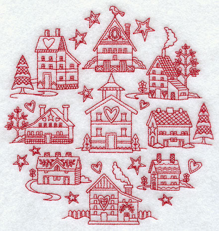 Saltbox Medley (Redwork)