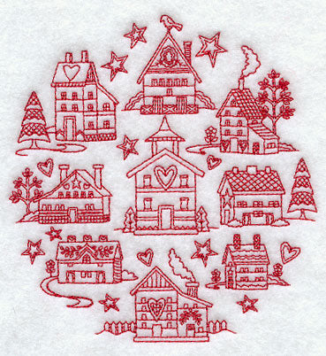 Saltbox Medley (Redwork)