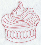 Cupcake 2 (Redwork)