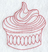 Cupcake 2 (Redwork)