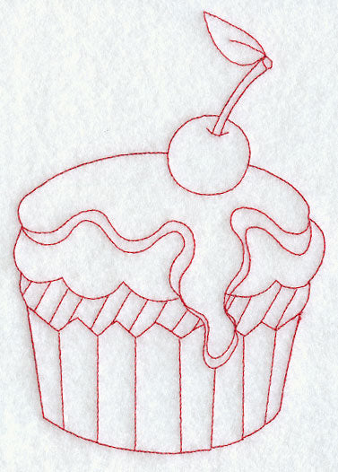 Cupcake 5 (Redwork)