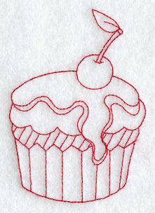 Cupcake 5 (Redwork)