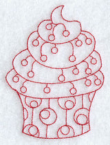 Cupcake 6 (Redwork)