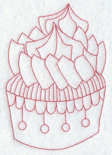 Cupcake 7 (Redwork)