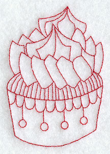 Cupcake 7 (Redwork)