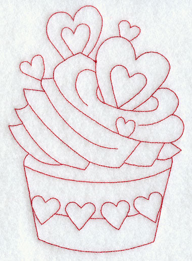 Cupcake 8 (Redwork)