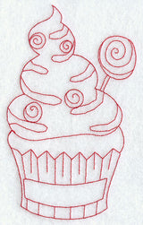 Cupcake 9 (Redwork)