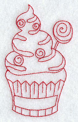 Cupcake 9 (Redwork)