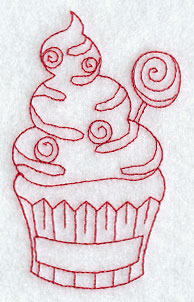 Cupcake 9 (Redwork)