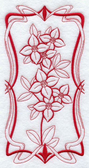 Australian Art Nouveau Boronia (Redwork)