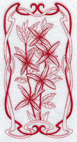 Australian Art Nouveau Old Man's Beard (Redwork)