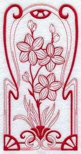 Australian Art Nouveau Blue Squill (Redwork)