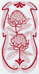 Australian Art Nouveau Waratah (Redwork)