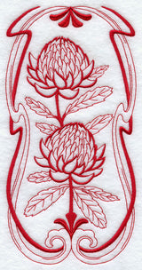 Australian Art Nouveau Waratah (Redwork)
