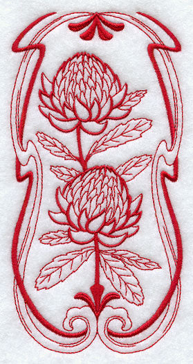 Australian Art Nouveau Waratah (Redwork)