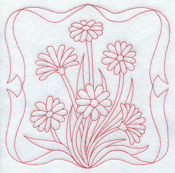 Daisies (Redwork)