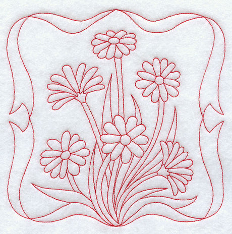 Daisies (Redwork)