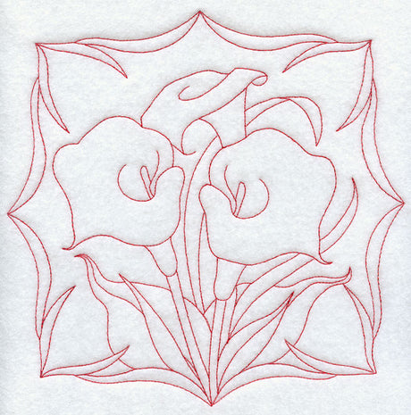 Calla Lilies (Redwork)