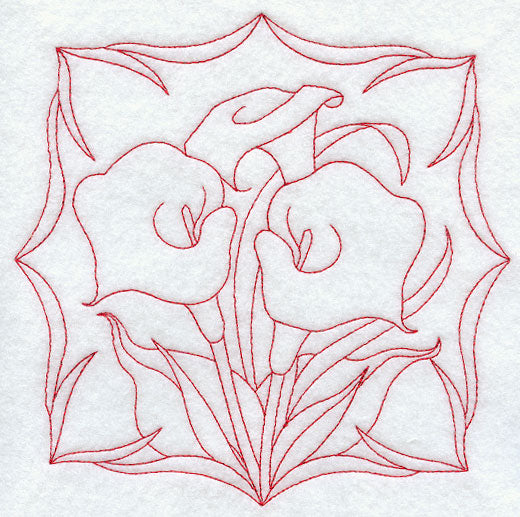 Calla Lilies (Redwork)