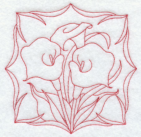 Calla Lilies (Redwork)