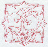 Calla Lilies (Redwork)
