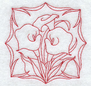 Calla Lilies (Redwork)