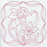Daffodils (Redwork)