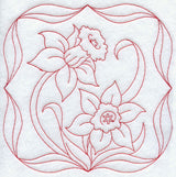 Daffodils (Redwork)