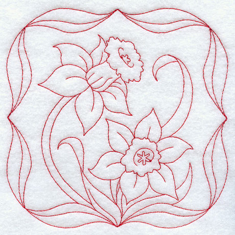 Daffodils (Redwork)