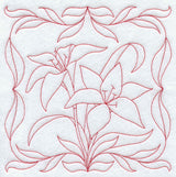 Tiger Lilies (Redwork)