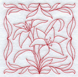 Tiger Lilies (Redwork)