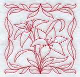 Tiger Lilies (Redwork)
