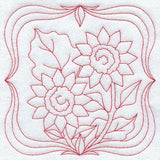 Sunflowers (Redwork)