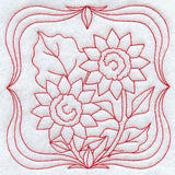 Sunflowers (Redwork)